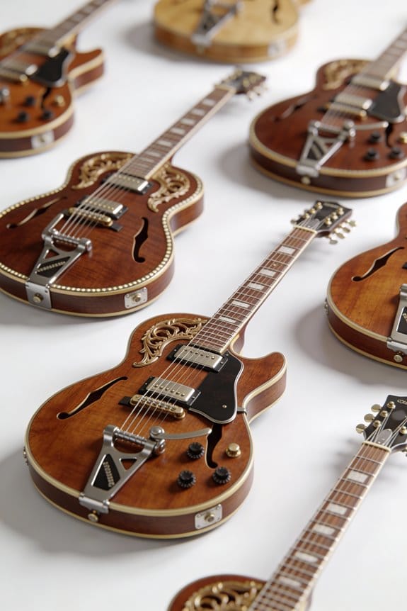 hollow body electric guitars