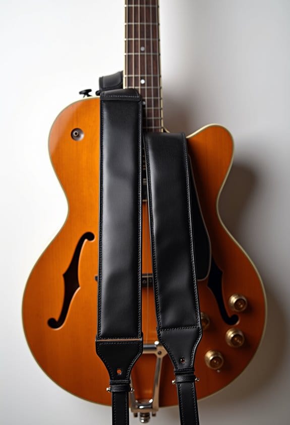 top black leather straps